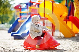 Toddler boy on playground