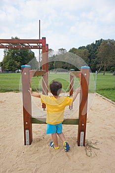 Boy at a equipment