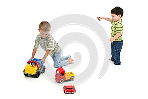 Toddler Boys Playing