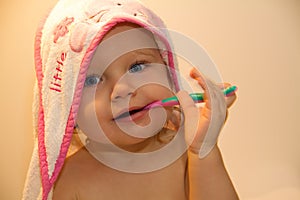 Toddler brushing teeth 2