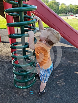 Toddler climbing playground equipment