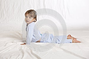 Toddler doing yoga