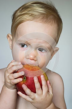 Toddler Eating Apple