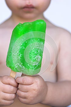 Toddler Eating Popsicle