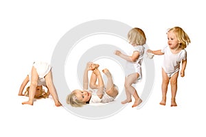 Toddler in fun activity