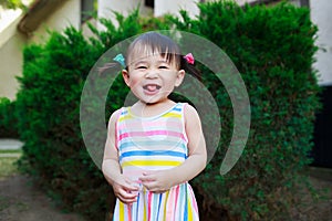 Toddler Girl Playing outdoor