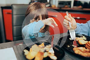 Toddler Girl Refusing to Eat Lunch at Home