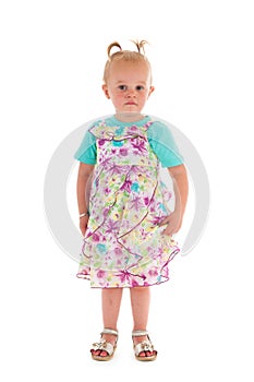 Toddler girl in summer dress