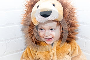 Toddler in Lion Costume
