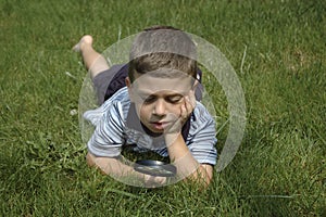 Toddler Observing Nature photo