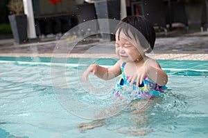 Toddler in the pool
