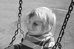 Toddler on a swing