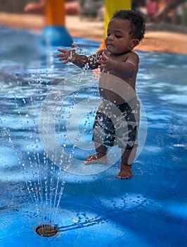 Toddler at Water Park