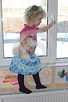 Toddler on the window