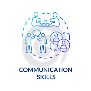 Toddlers communication skills concept icon