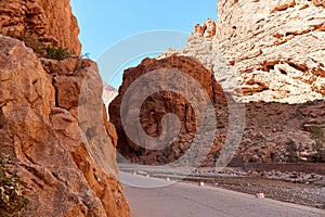 Todra Gorge, a canyon in the High Atlas Mountains in Morocco, near the town of Tinerhir.