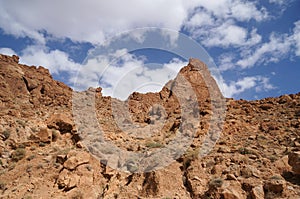 Todra Gorge in moroccan Atlas Mountain