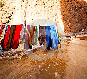 in todra gorge morocco africa and scarf shop