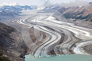 The toe of the Lowell Glacier in Kluane National Park, Yukon, Canada