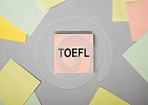 TOEFL word acronym, english exam or test