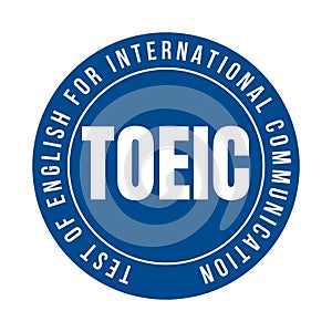 TOEIC test of English for international communication symbol icon