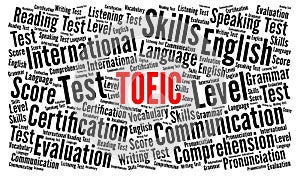 TOEIC word cloud concept