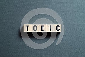 Toeic - word concept on cubes