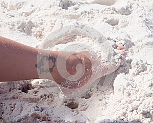 Toes in the sand