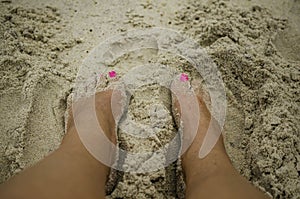 Toes in the sand