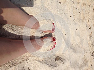 Toes in the sand