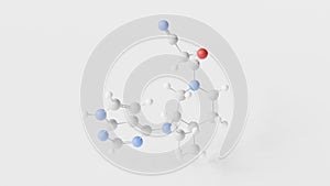 tofacitinib molecule 3d, molecular structure, ball and stick model, structural chemical formula small molecule disease-modifying photo
