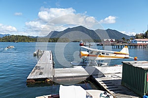 Tofino harbour in Vancouver Island, Canada