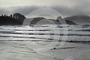 Chesterman Beach, Vancouver Island on a Stormy Morning, British Columbia, Canada