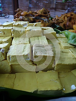 tofu arrangement in the sundanese restaurant photo