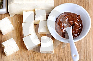 Tofu cheese with Japaneses souse