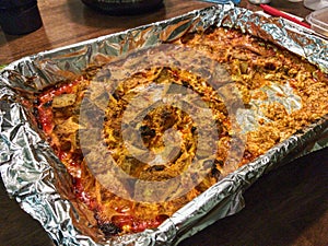 Tofu curry baked in the oven