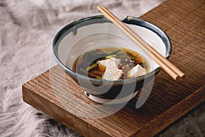 Tofu miso soup photo