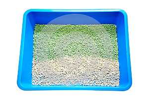 Tofu sand for pets or Pets sand made of tofu isolated 180325 0044