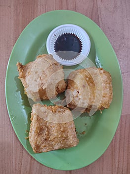 Tofu soy sauce fried sweet crunchy