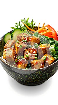 Tofu Temptation Poke Bowl, AI Generated