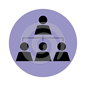 Together, business people workgroup pictogram, block silhouette icon