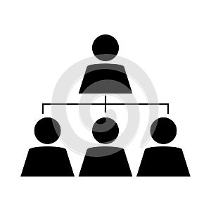 Together, business people workgroup pictogram, silhouette style