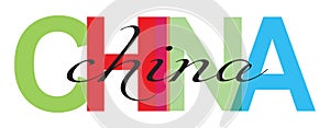 China colorful letters