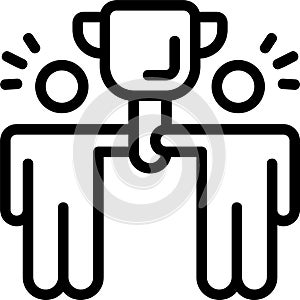 Together We Win Flat Vector Icon