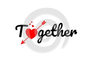 together word text typography design logo icon