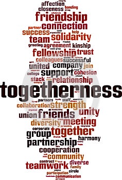 Togetherness word cloud