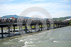 Togetsu Bridge in Arashiyama, Kyoto, Japan