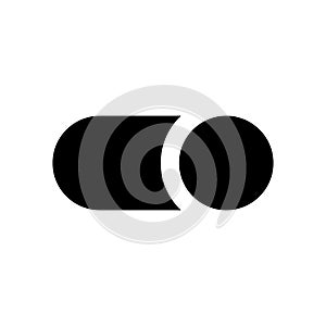 Toggle button black glyph ui icon