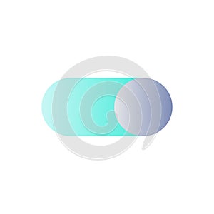 Toggle button flat gradient color ui icon