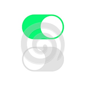 Toggle button icon vector in flat style